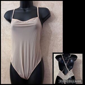 💕aerie Spaghetti Strap Sheer Bodysuit